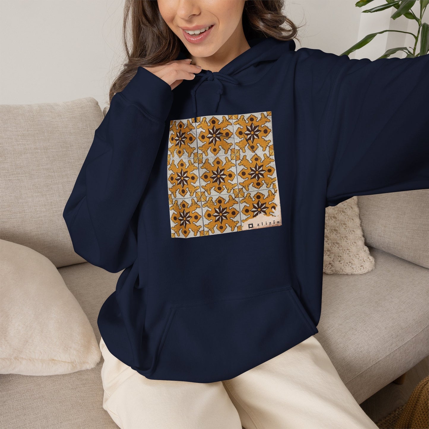 Afset sid Jaune Vintage Hoodie