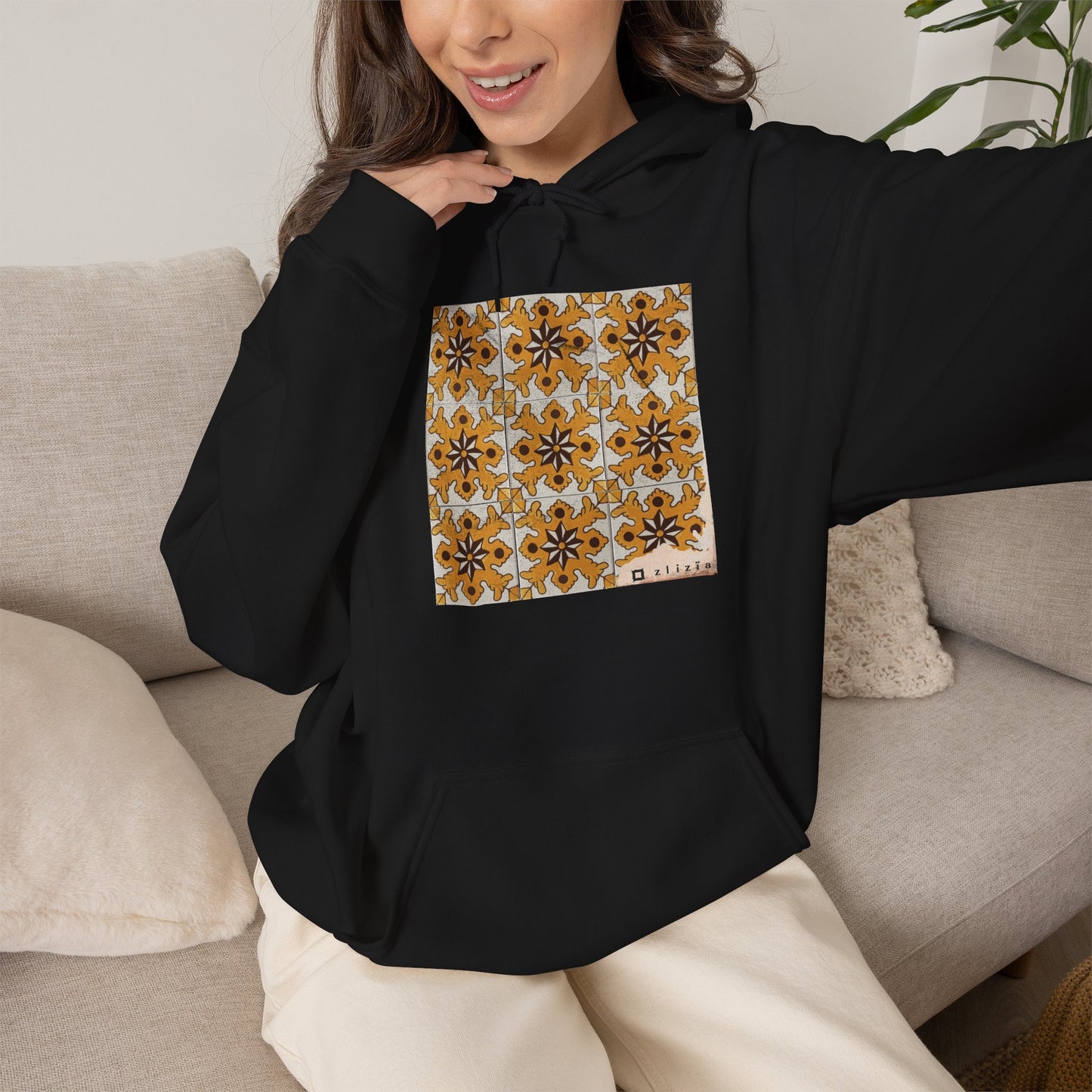 Afset sid Jaune Vintage Hoodie