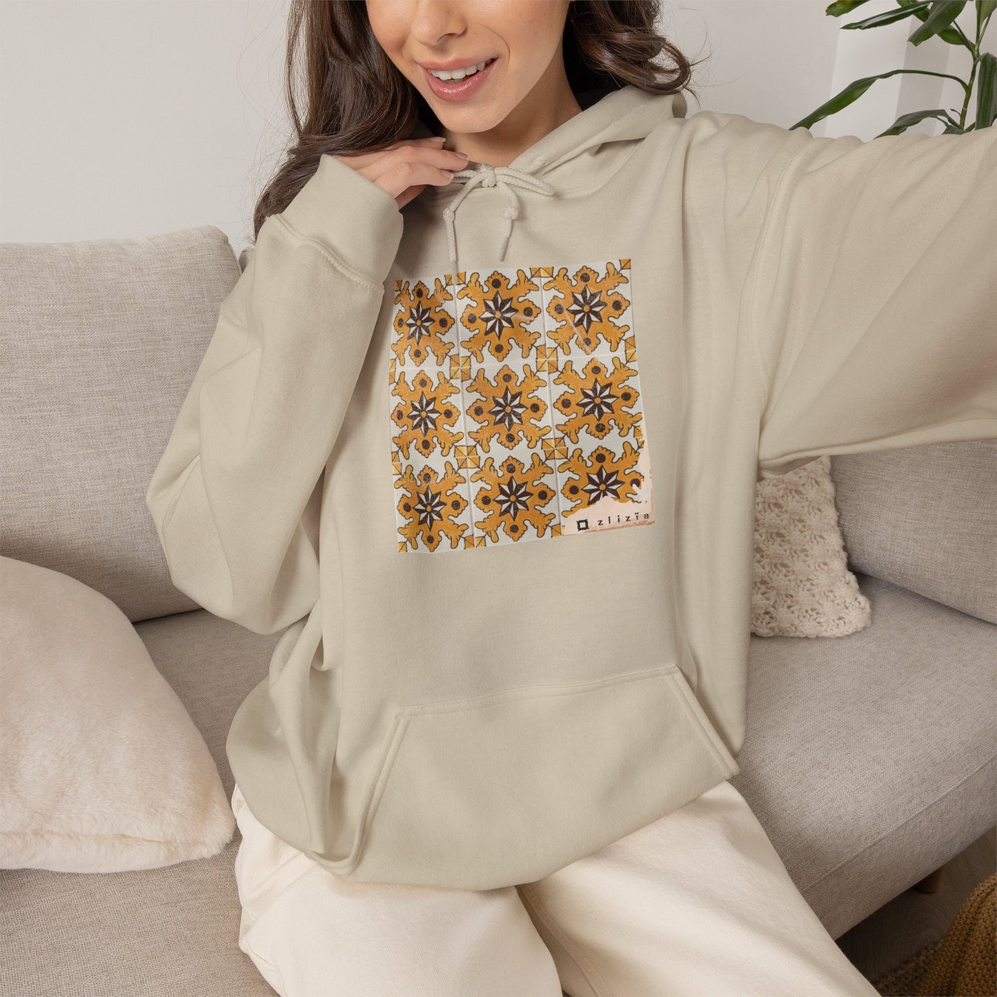 Afset sid Jaune Vintage Hoodie