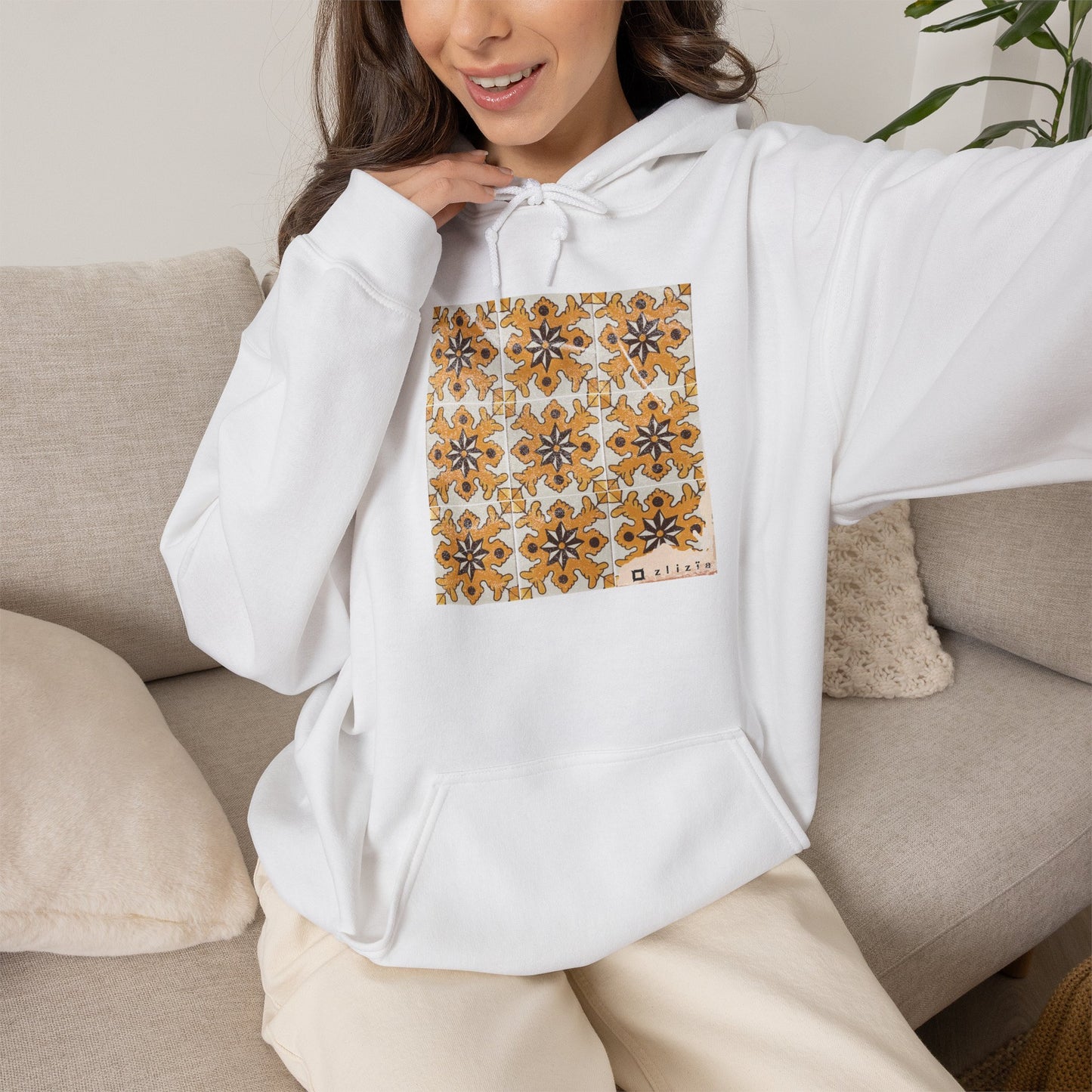 Afset sid Jaune Vintage Hoodie