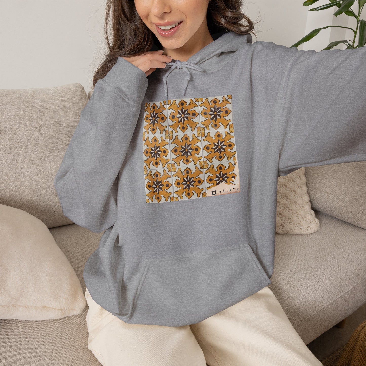 Afset sid Jaune Vintage Hoodie